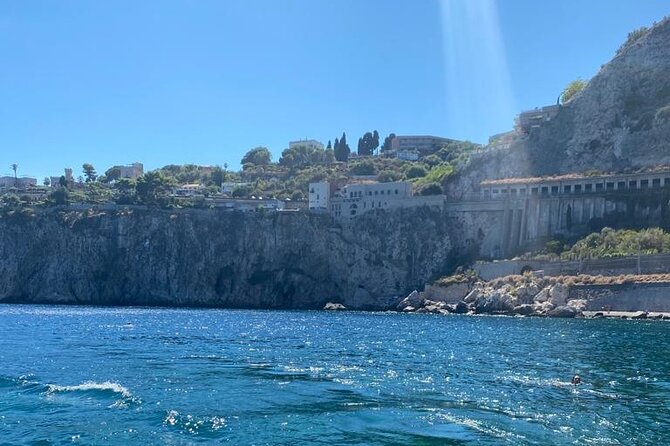 2 Hours Private Boat Tour Isola Bella Taormina Giardini Naxos - Leaving Giardini Naxos for Isola Bella