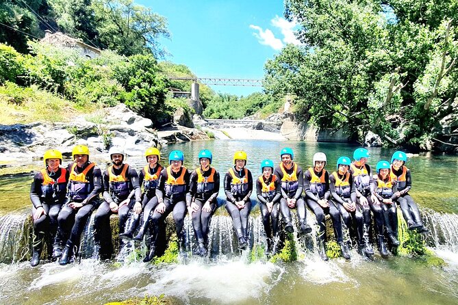 Body Rafting in the Alcantara Gorges - Entering the Alcantara Gorge from the river