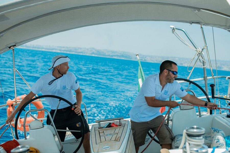 Catania: Coastline Sailing Trip 6hr with Aperitif and Lunch - Ulysses’ Caves and the first swim