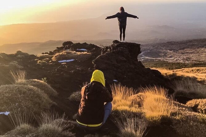 Catania: Mt. Etna sunset&wine experience - Looking toward smoking craters and the Ionian Sea