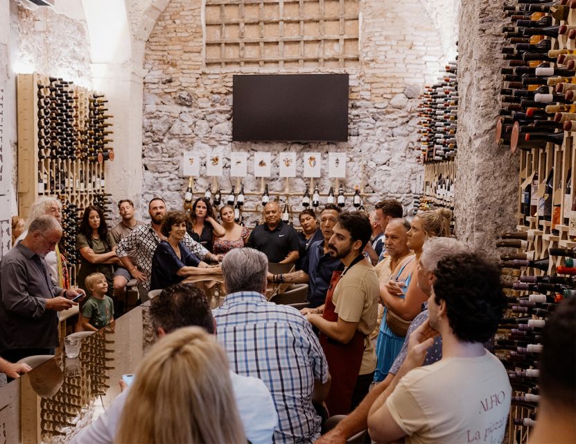 Catania: Volcanic Wine Tasting in a Metropolitan Market - Four glasses, four food pairings