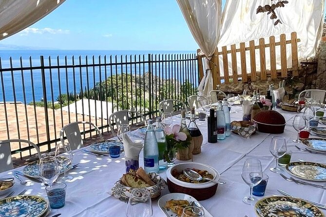 COOKING CLASS in Taormina at Chef Massimo HOUSE!! - The long lunch at a beautifully set table