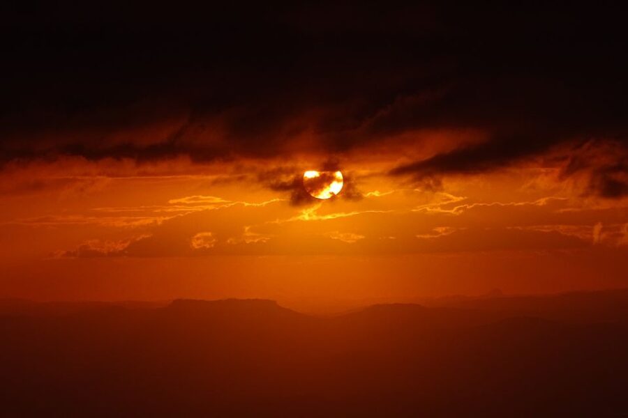 Etna excursions at sunset ancient craters and lava flows - Waiting for sunset above Sicily