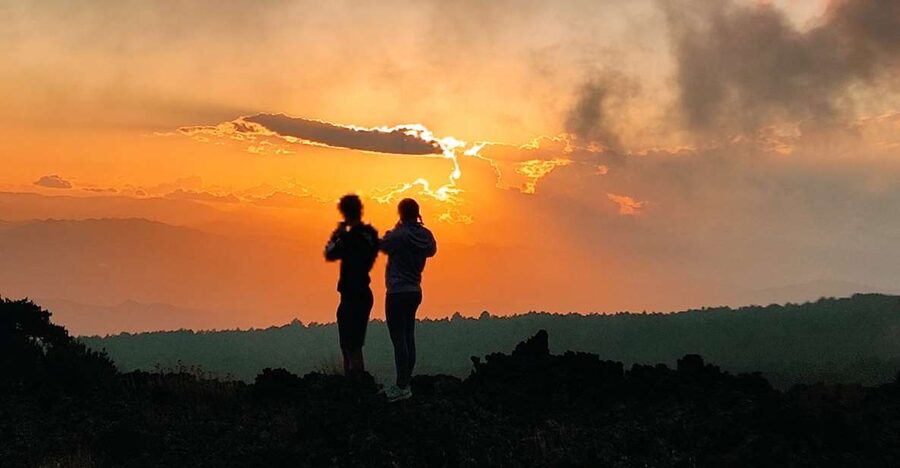 Etna excursions at sunset ancient craters and lava flows - From the pickup point to Etna’s upper slopes