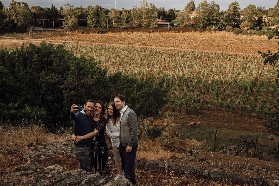 Etna: Urban Winery, Vineyards Walk & Wine Tasting at Sunset - Sunset in the courtyard or garden