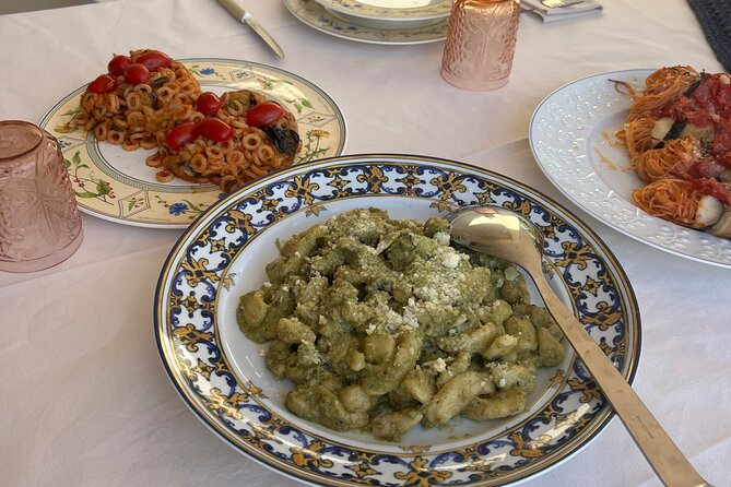 Fresh local pasta lesson in the garden - Reaching Arenella from Ortigia