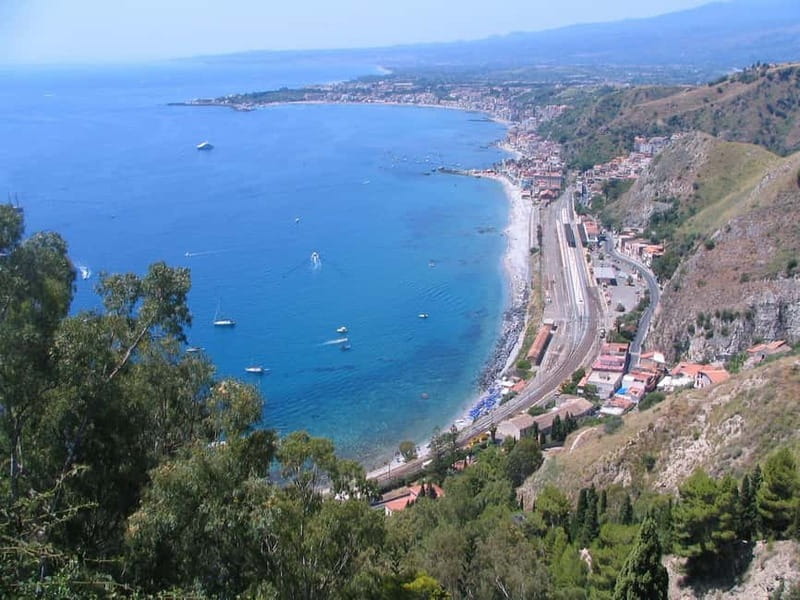 From Catania: Taormina, Isola bella & Castelmola tour - Meeting the van near Piazza Duomo