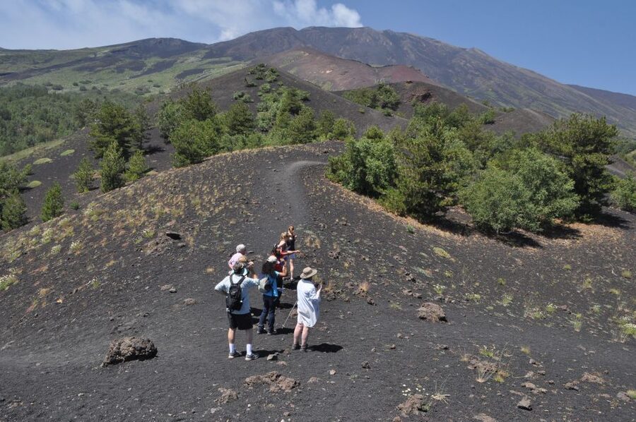 From Taormina: Full-Day Etna, Wine & Alcantara Canyons Tour - Etna’s black craters make the morning special