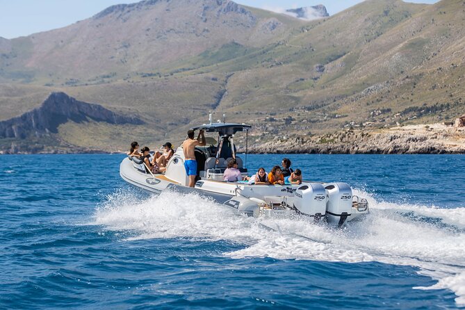 Full Day Private Boat Tour San Vito Lo Capo - Castellammare - Cala Bianca and Cala Rossa finish the day