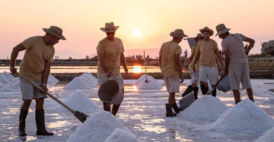 Guided tour of the Trapani Salt Pans and Salt Museum - Tasting whole salt and flavored fleur de sel
