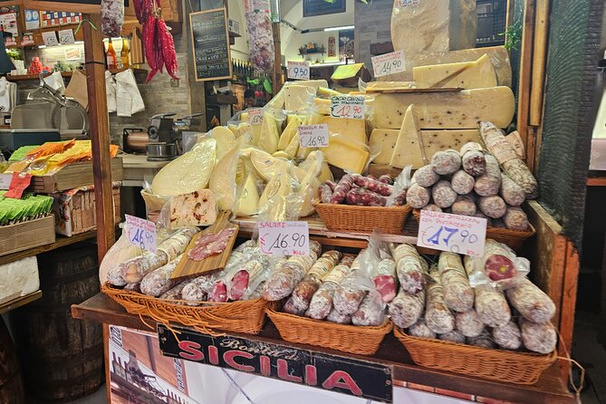 Half Day Catania Gastronomic and Cultural Tour from Taormina - Arancini and cipolline at the first food stop