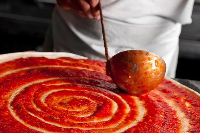 Half-Day Pizza Making Class in Taormina - Preparing sauce and choosing toppings