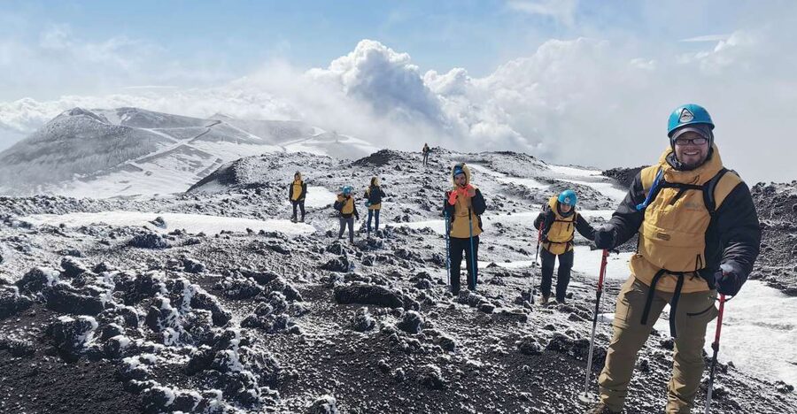 Mt Etna: Winter Trekking Tour with Optional Catania Transfer - The Gulf of Catania and Ionian Sea viewpoint