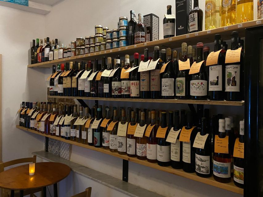 Natural Wine Tasting with snacks at Bottega Monteleone - A Sicilian wine tasting in the middle of Palermo