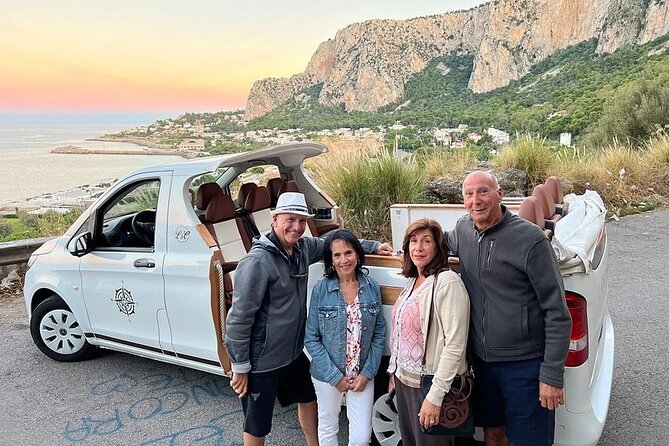 Palermo: Panoramic Mount Pellegrino in CruiserCar - Capo market brings the city down to street level