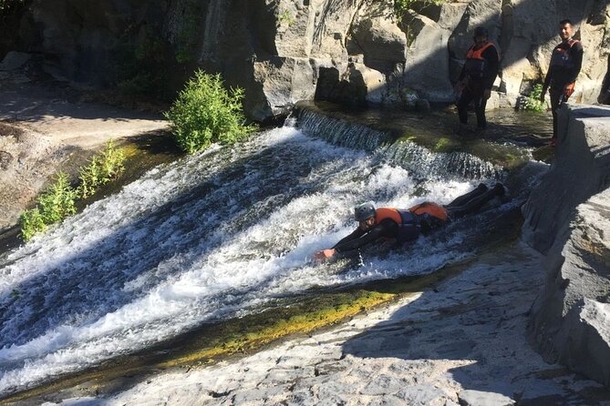 River Jumping Alcantara Gurne - Swimming, sliding, and body rafting