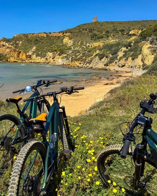 Scala Dei Turchi: E-BIKE TOUR Hidden Beaches, Sea, Relaxation [+SNORKELING ] - Lido Rossello, swimming and snorkeling
