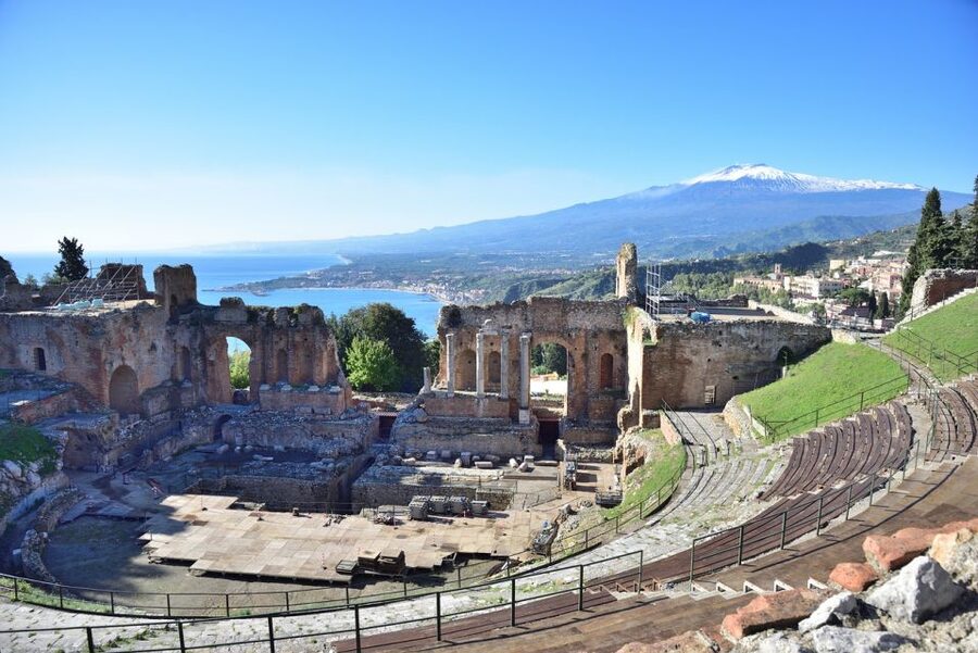 Sicily: Etna Volcano & Taormina Tour - Taormina, with the Greek-Roman Theater and bay views