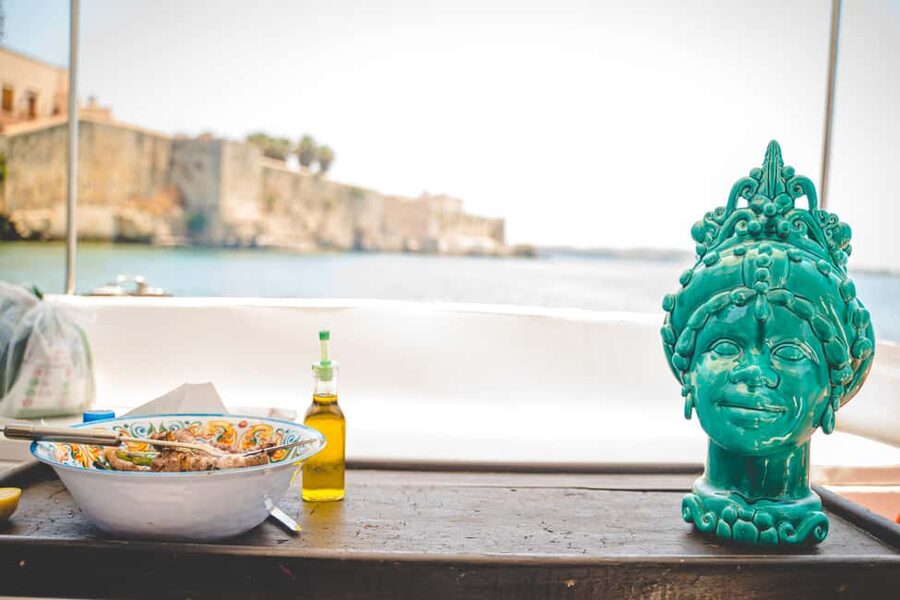 Syracuse: Boat tour with barbeque on board - Ortigia, Maniace Castle, and the Syracuse harbor