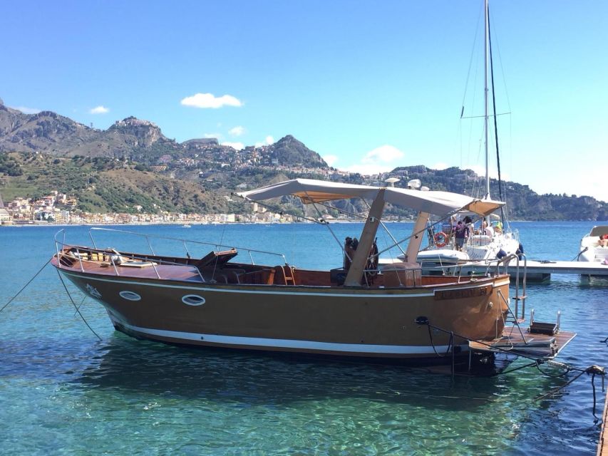 Taormina: Boat Tour to Taormina & Giardini Naxos with Drink - Lovers’ Grotto above Giardini Naxos