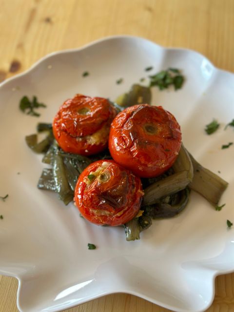 Taormina Half-Day Sicilian Cooking Class & Market Tour - Eating what you made with Sicilian wine