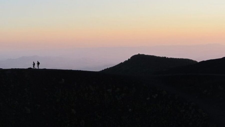 Taormina: Mount Etna Sunset Tour with Cave Visit and Tasting - Walking around the Silvestri craters