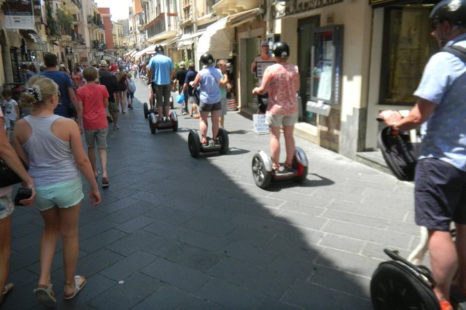 Taormina Shore Excursion: City Segway Tour - Via Pirandello and wide views toward Mt Etna