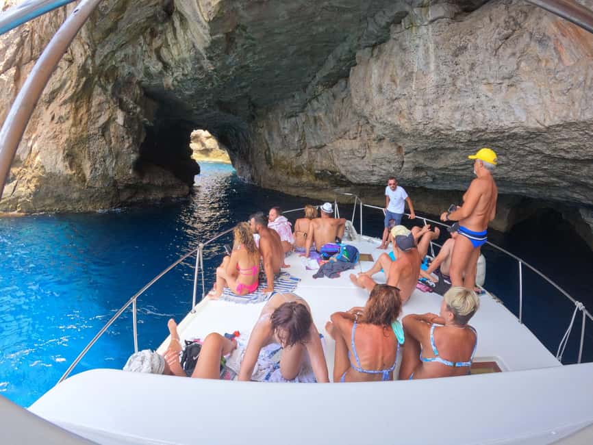 Trapani: Marettimo Island and Sea Caves Boat Tour with Lunch - Swimming and snorkeling in clear water